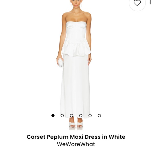 Weworewhat Dresses | Weworewhat White Corset Peplum Maxi Dress | Color: White | Size: 2 | Cldewitt97'S Closet